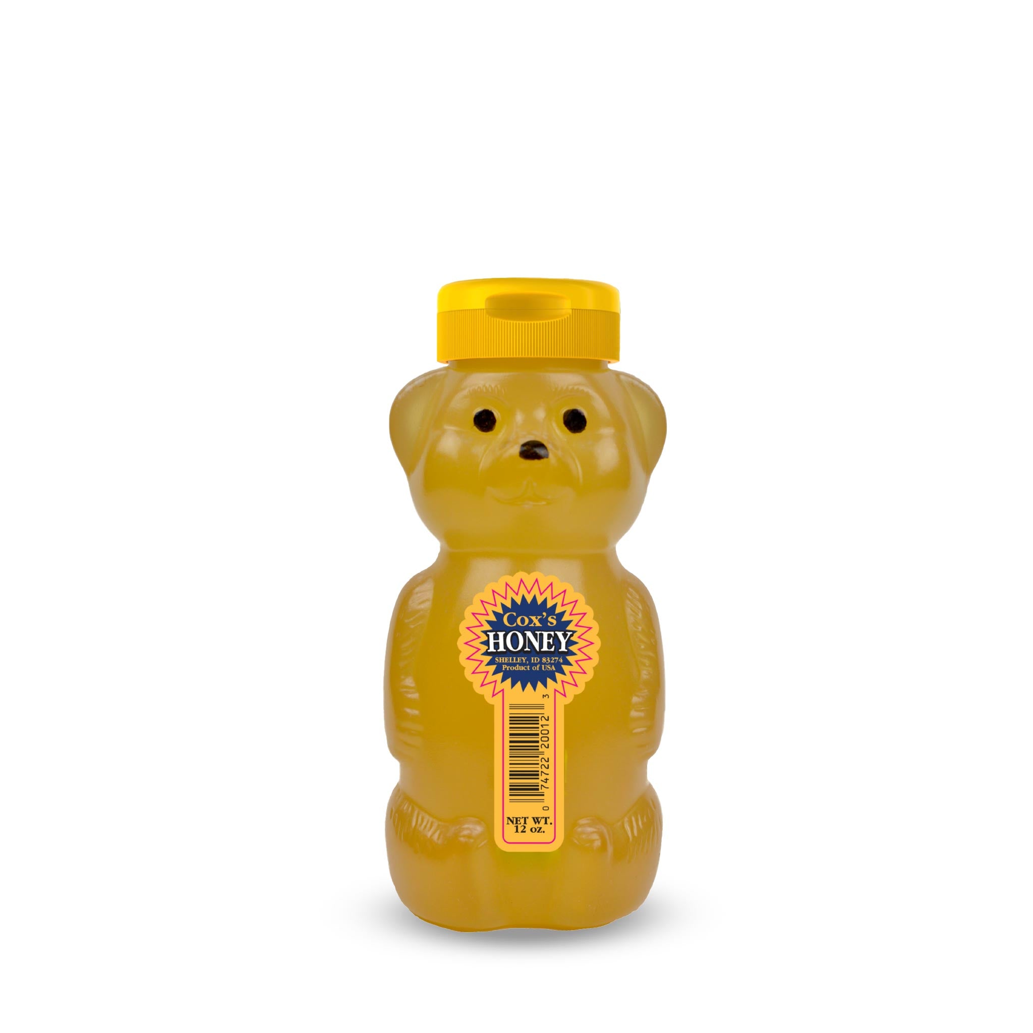 12 oz Raw Clover Honey Bear - Cox's Honey – Cox Honey Farms